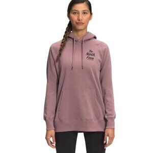 North Face Snowy Mountain Graphic Pullover Hoodie Mauve Color